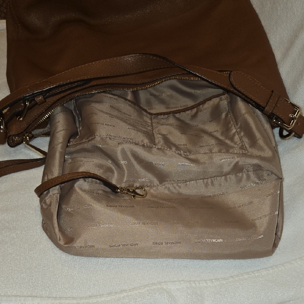 Michael Kors Acorn (Tan) Leather Hobo Bag - Picture 8 of 13